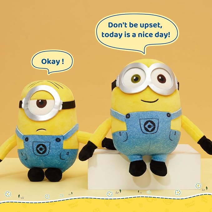 MINISO 9'' Minions Stuffed Animals Plush Toy (Stuart), Kawaii Soft Cute Plushies for Kids Toys Boys Girls