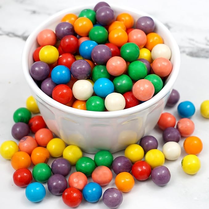 Gumballs for Gumball Machine, 0.5 Inch Mini Gumballs, Approx. 840 Pieces, 3lb Bulk Bag, Assorted Fruit Flavored Bubble Gum, Gumball Machine Refills