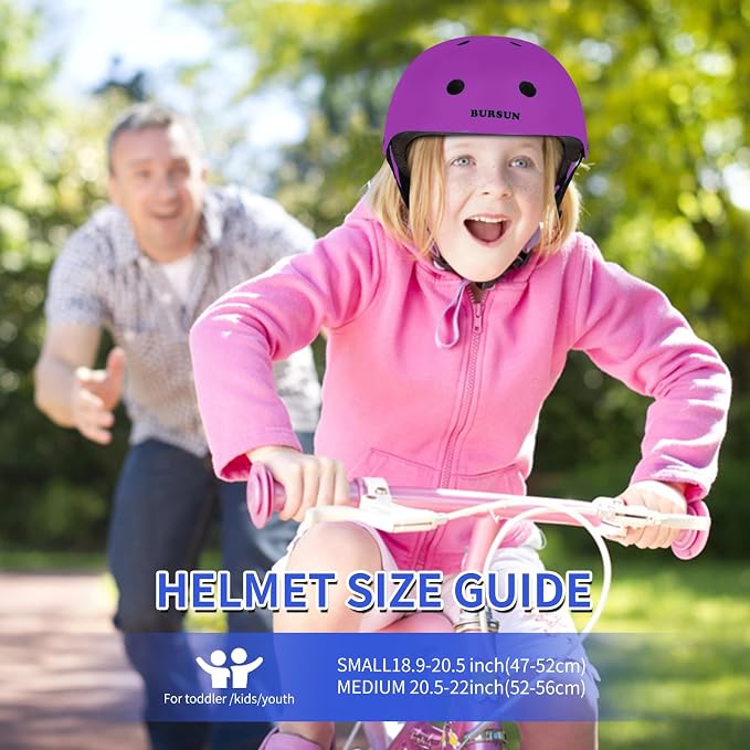Kids Bike Helmet Ventilation & Adjustable Toddler Helmet for Ages 2-14 Kids Boys Girls Multi-Sport Helmet for Skateboard Roller Skateing Bicycle Scooter blance Bike