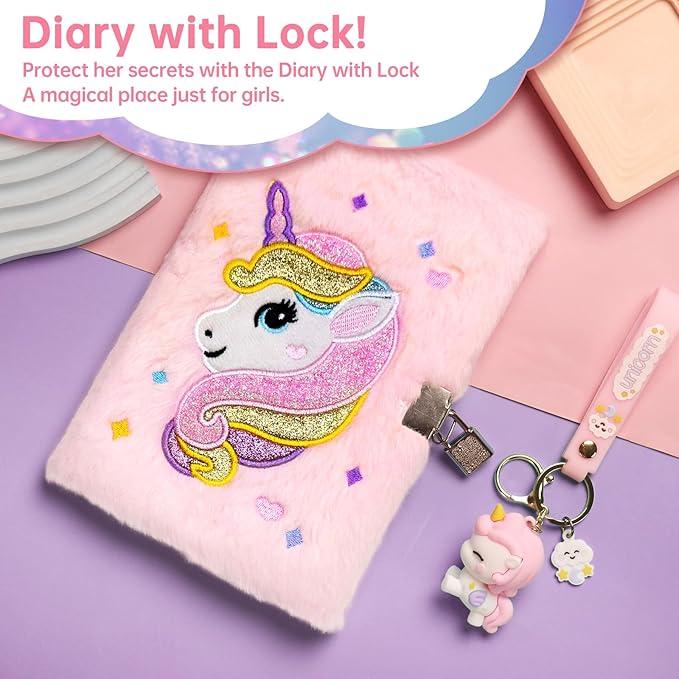 Jenria Unicorn Gifts for Girls, Girls Toys Age 6-8, Birthday Gifts for Girls Age 3 4 5 6 7 8 Years Old Girl, Easter Baskets for Kids, Birthday Gift Ideas, Unicorn Toys for Daughter, Niece
