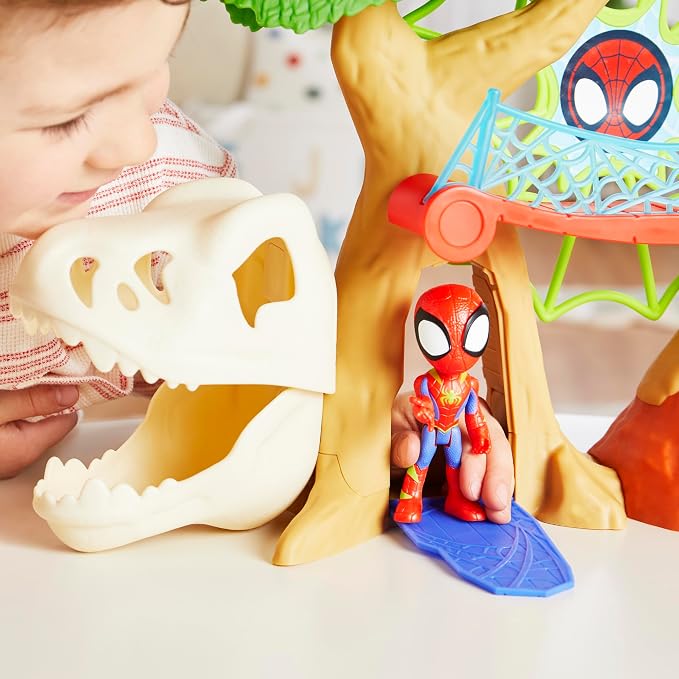 Spidey and HIS Amazing Friends Marvel Dino-Webs Treehouse Super Hero Playset