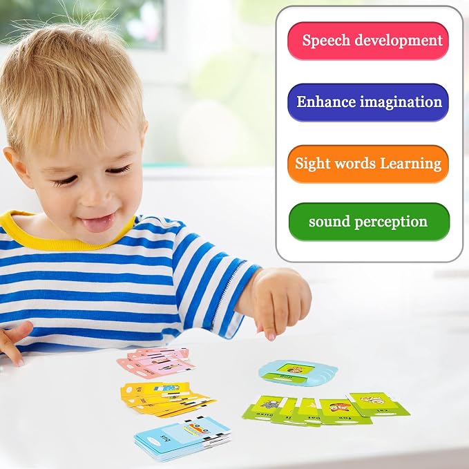 Startcan Talking Flash Cards for Toddlers 1 2 3 4 5, Speech Therapy Toys Autism Toys, ABC 123 Sight Words Etc - 255 Cards-510 Sides, Educational Learning Interactive Toys with Giftable Package