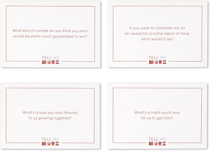 Tell Me More: Couples’ Edition – A Date Night Conversation Starter Game of 52 Questions to Deepen Your Connection with Your Partner