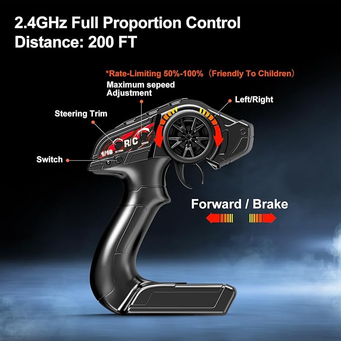 X-TMAGA 1:18 All Terrain RC Car for Adults & Boys (HS18-05), 4WD Off-Road RC Truck High Speed Fast 40+ KPH, 4X4 Waterproof Remote Control Car with 2 Rechargeable Batteries