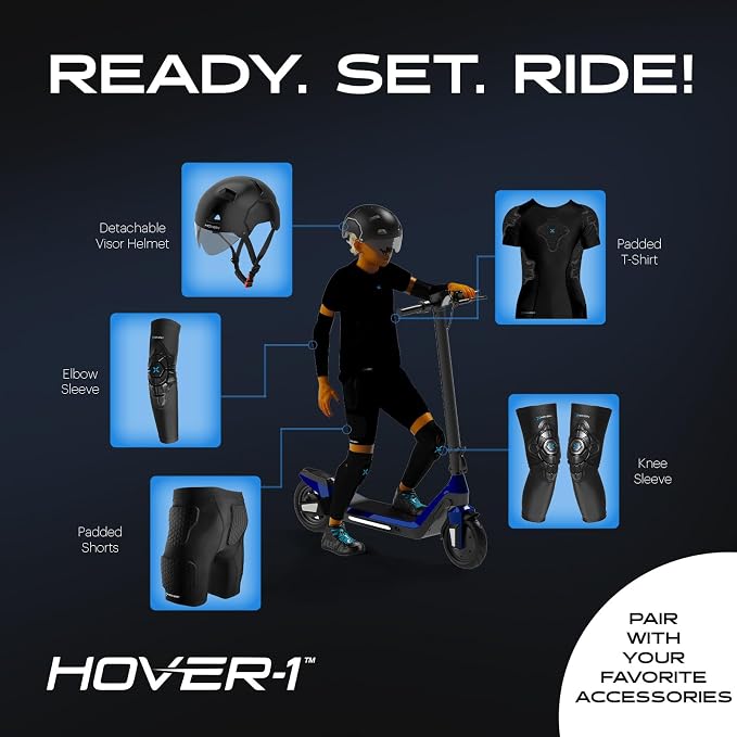 Hover-1 Solaris Kick Scooter with Multicolor Wheel Lights, 4.5” Front Wheels, Rear Foot Brake, and 110 Pound Weight Capacity