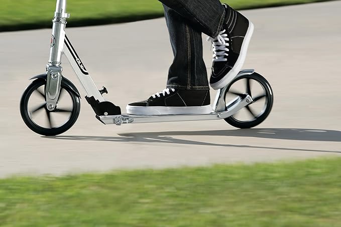 Razor A5 DLX Kick Scooter for Kids Ages 8+ - 8" Urethane Wheels, Foldable, Anti-Rattle Handlebars, for Riders up to 220 lbs