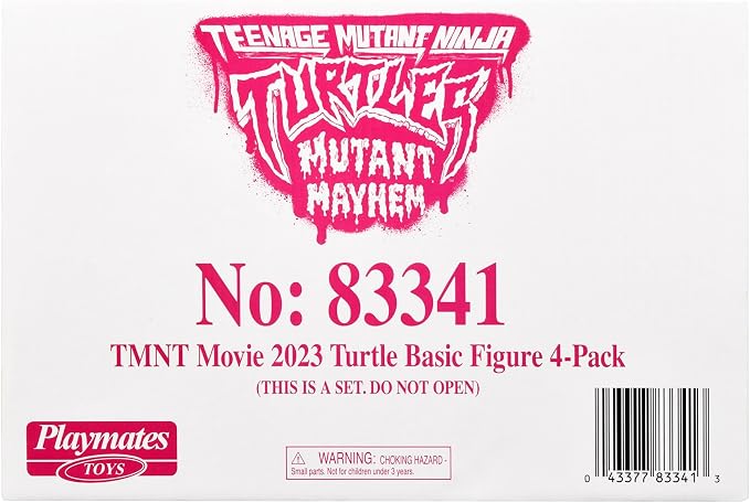 Teenage Mutant Ninja Turtles: Mutant Mayhem Basic Figure Turtle 4-Pack Bundle by Playmates Toys