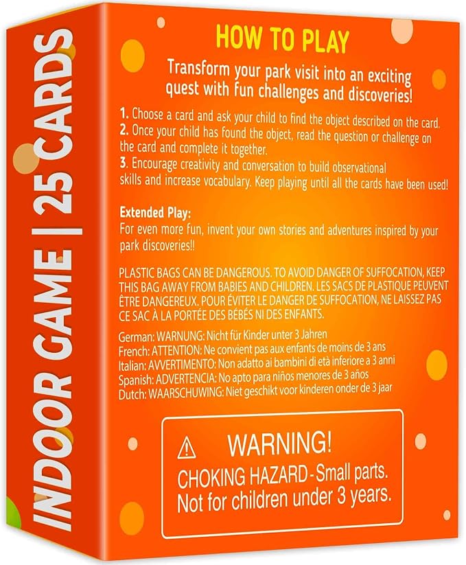 QUOKKA Scavenger Hunt Game for Toddlers 3-5 – 50 Toddler Activities Indoor Cards Game Set - Fun Educational Play for Preschool Boys and Girls and Early Development