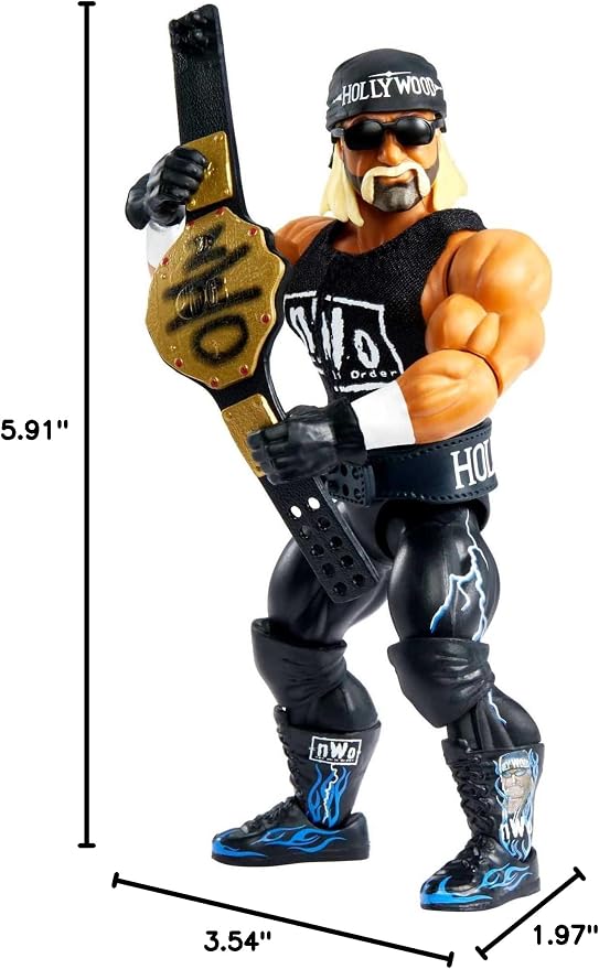 Mattel WWE Superstars Action Figure & Accessories, Series 1 “Hollywood” Hulk Hogan Retro Collectible with Swappable Hands