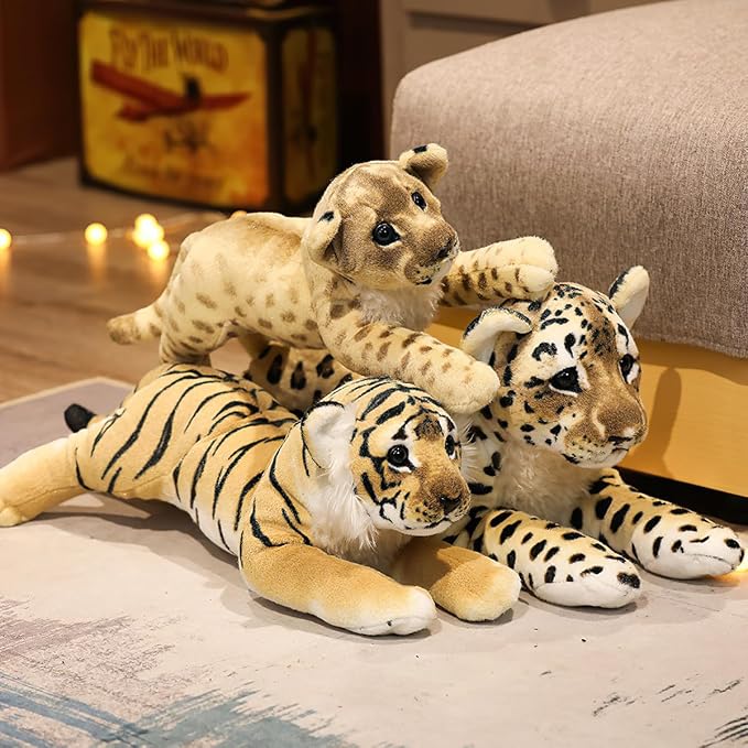 Lion Stuffed Animal 15.8" Stuffed Lion Plush Stuffed Animal Realistic Large Stuffed Cougar Plush Toys Safari Animals Cute Plushies Birthday Graduation Gifts for Kids Boys Girls