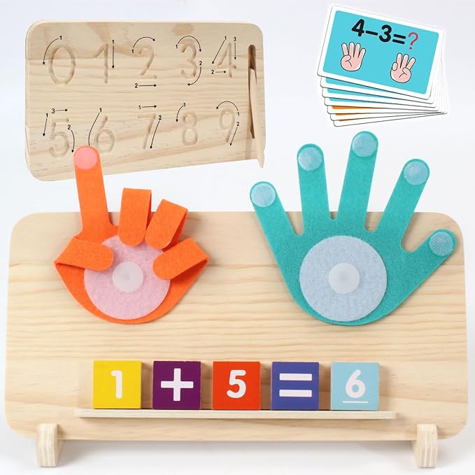 HANR Montessori Math Counting Toys,Preshool Learning Toys for Toddlers 3-6, Educational Math manipulatives for Kids,Number Counting Blocks,Montessori Toys for 3-5 Year Old Boys Girls Birthday Gifts