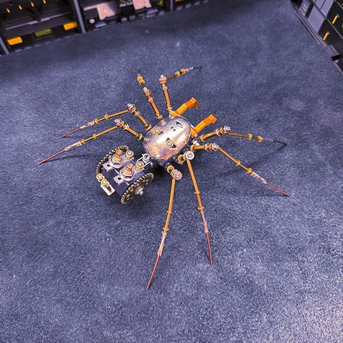 3D Metal Insect Puzzle for Adults, 186PCS Human-Face Hunting Mechanical Spider Model Kit, DIY Assembly Metal Puzzle Decoration Gift for Birthday Christmas