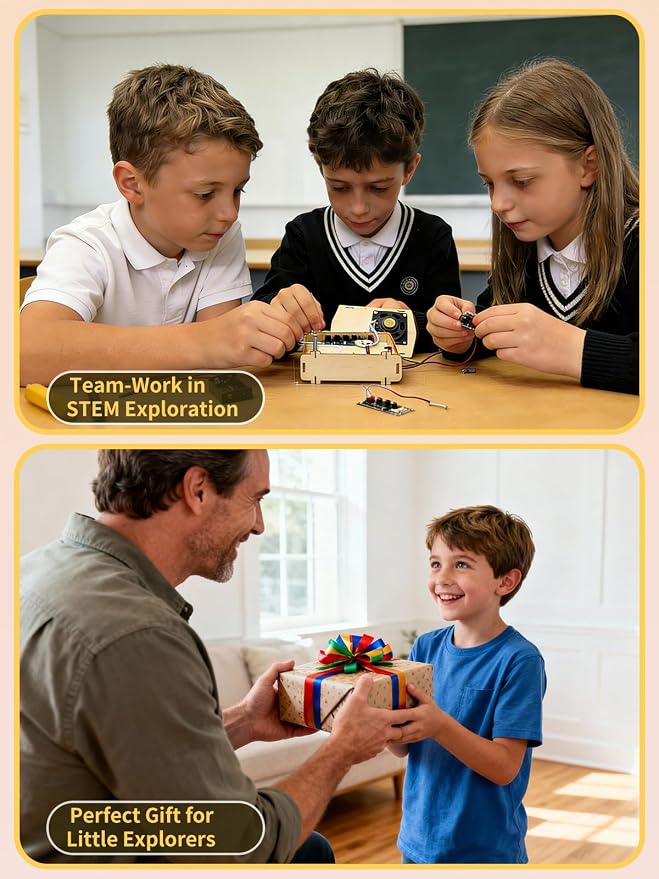 STEM Toys DIY Radio Kit Science Kits for Kids Age 8-12 12-14, Engineering Electronics Project Building Your Own Radio for Boys Girls