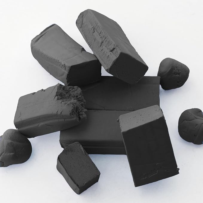 BAZIC Products Black Modeling Clay, 1 lb, Non-Hardening, for Sculpting Art Crafts, Reusable, 2 Pack