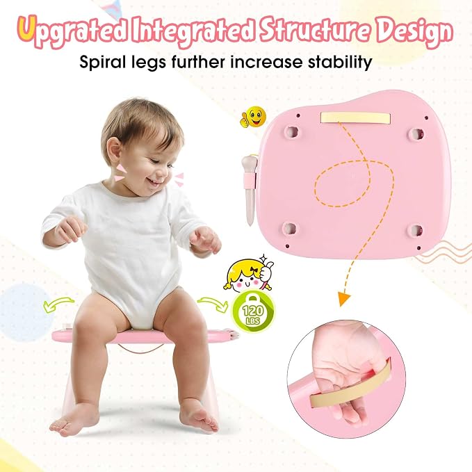 Smasiagon Magnetic Drawing Board for Kids, Toddler Toys for 1-2 Year Old Girl, Portable Doodle Board Pad Learning and Educational Toys for Ages 1 2 3 Year Old Baby Girl Birthday Gift(Pink)