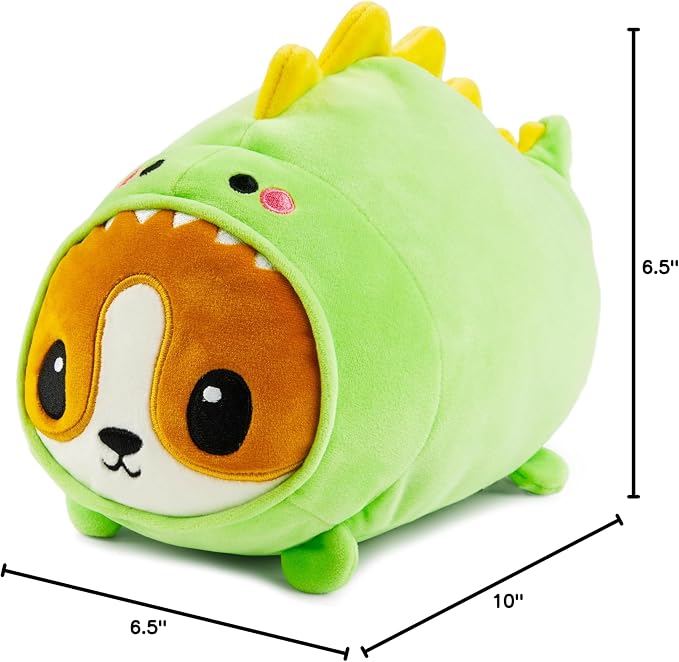 JOYIN Stuffed Animal, Kawaii Dinosaur Plush Toy, 11" Soft Plushie with Corgi Face, Cute Pillow for Kids and Adults, Birthday Surprise Gift for Boys and Girls