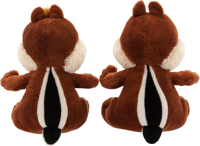 Disney Store Official Mini Bean Bag Plushies - Chip ' n Dale - Cute Stuffed Animal with Detailed Sculpting, Embroidered Features, & Bean Bag Bottom - Plush Toys for Kids