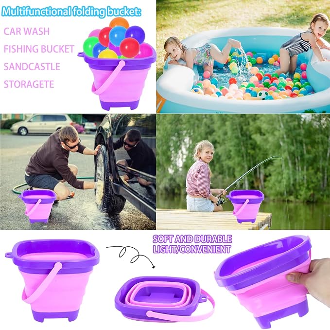 Collapsible Beach Toys Set for Kids 3-5|22 PCS Ice Cream Sand Toys with Collapsible Beach Bucket|Unicorn Sand Mold|Strawberry Ice Cream Cart|Mesh Bag|Sand Sandbox|Trave Beach Toys for Toddlers Girls