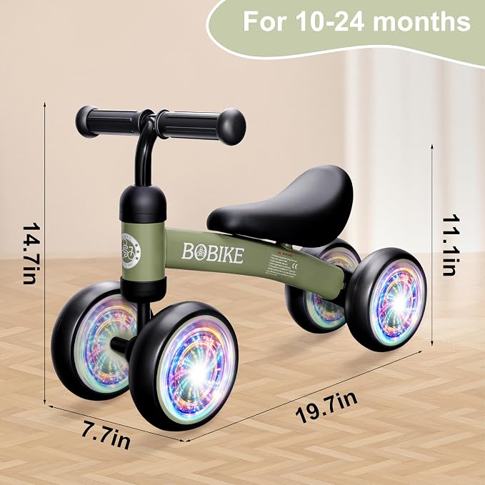 Baby Balance Bike Toys for 12-36 Months Kids Toy Boy and Girls Gifts Toddler Best First Birthday Gift Children Walker No Pedal Infant 4 Wheels Bicycle