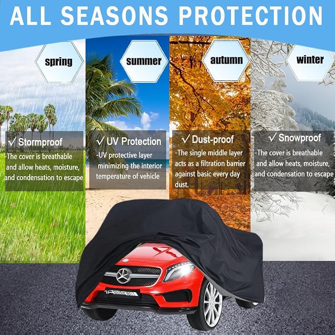 Kids Ride-On Toy Car Cover, Waterproof Kids Car Cover for Large Ride On Truck Toys Cars