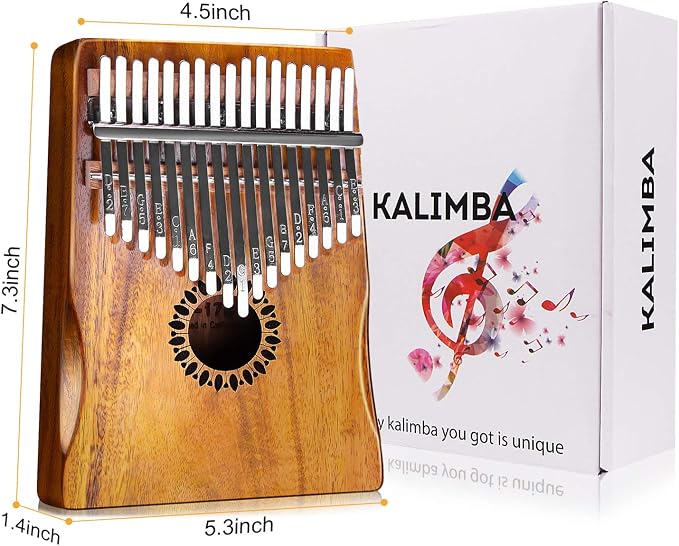 Newlam Kalimba Thumb Piano 17 Keys, Musical Gift for Kids and Adults