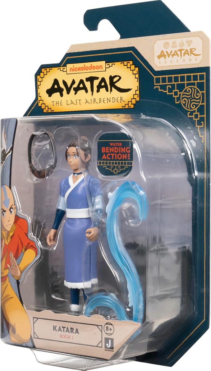 Jazwares Avatar: The Last Airbender Katara (Book One) - 4.5-Inch Scale Figure with Water Whip and Battle Action