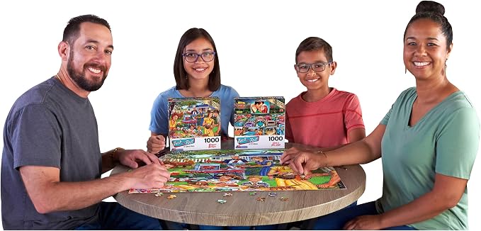 RoseArt - Back to The Past - Backyard BBQ - 1000 Piece Jigsaw Puzzle for Adults