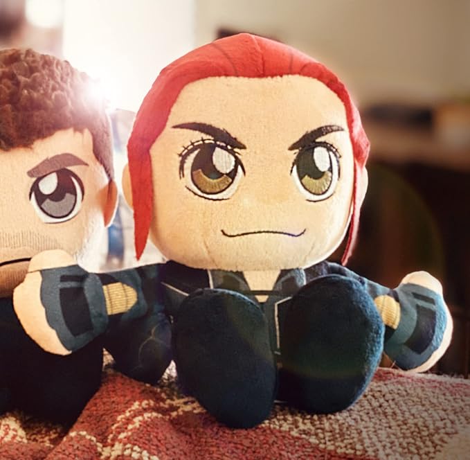 Bleacher Creatures Marvel Black Widow 8" Kuricha Sitting Plush- Soft Chibi Inspired Toy
