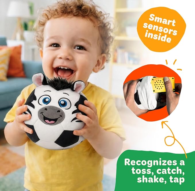 Move2Play, Hilariously Interactive Toy with Music & Sound Effects for Boy & Girl | Ball for Toddler & Baby | 6, 12, 18+ Months | 1, 2, 3+ Year Old