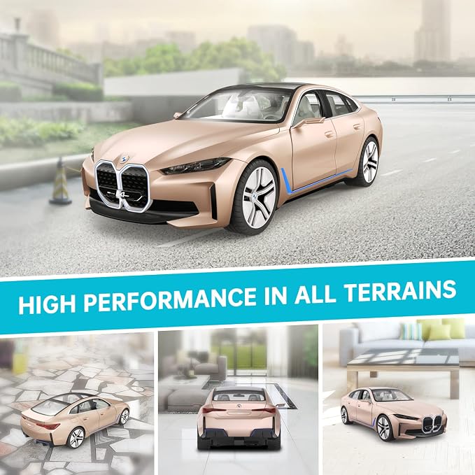 RASTAR BMW i4 Remote Control Car, 1/14 BMW i4 Concept RC Toy Car Golden BMW Model Car Diecast for Kids Boys Adults