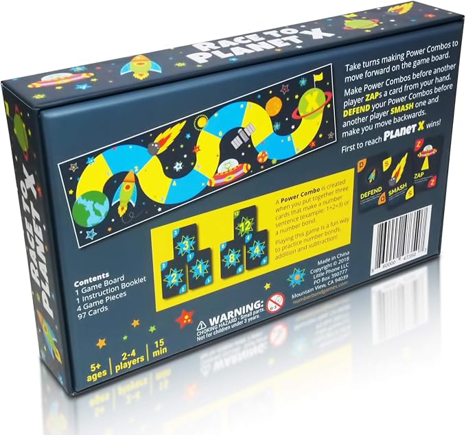 Race to Planet X: Number Bond Game - Math Games for Kindergarten, First Grade - Learn Addition Subtraction with a Super Fun Board Game