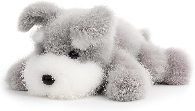 Adorable Schnauzer Dog Stuffed Animal Soft Plush Toy Cute Birthday Gifts for Boys Girls Kids Toddlers