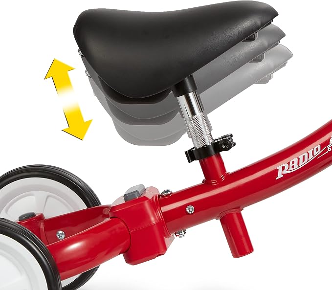 Radio Flyer Triple Play Trike, For Ages 1-3, 3-in-1 Ride-On, Tricycle or Balance Bike, Tool-Free Transformation, Adjustable Padded Seat, Pedal Storage, Ringing Bell, Steel Frame, Tricycle for Toddlers