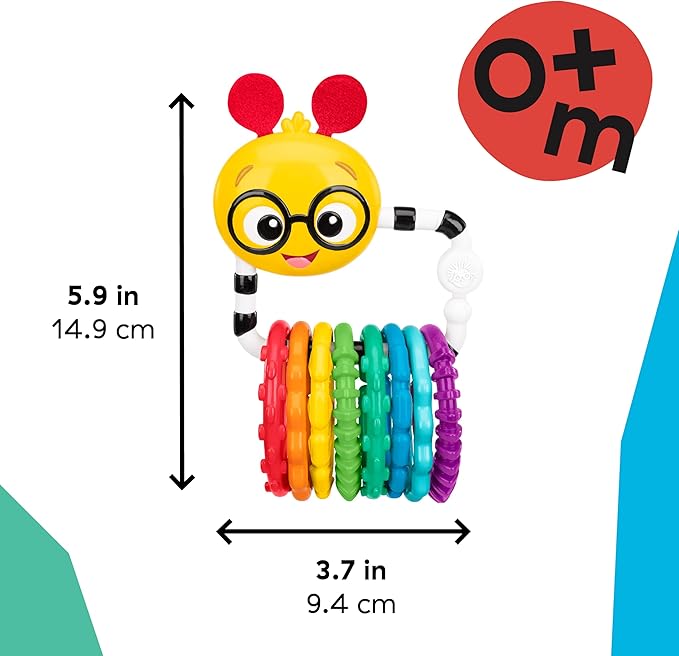 Baby Einstein Cals Connectors Sensory Toy with Textured Links, Ages 0+ Months and Up