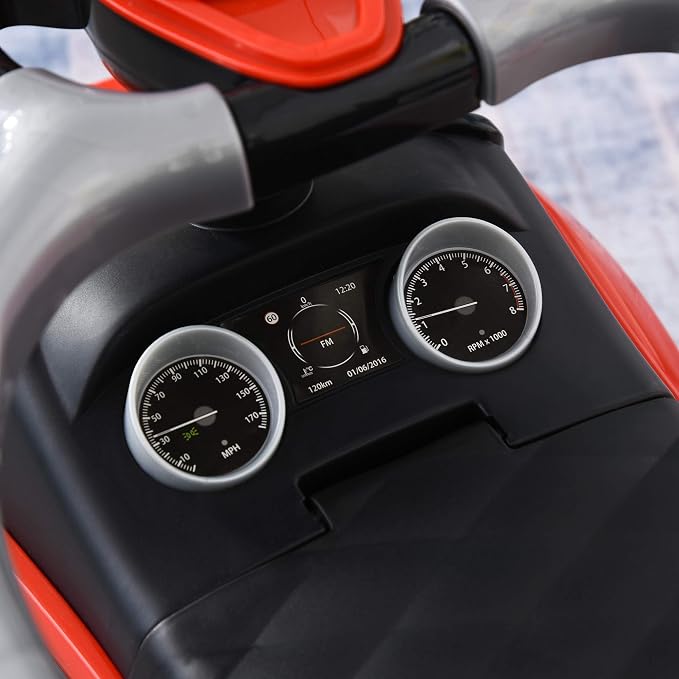 Aosom 3 in 1 Push Cars for Toddlers Kid Ride on Push Car Stroller Sliding Car with Horn Music Light Function Secure Bar Ride on Toy for Boy Girl 18-36 Months Red