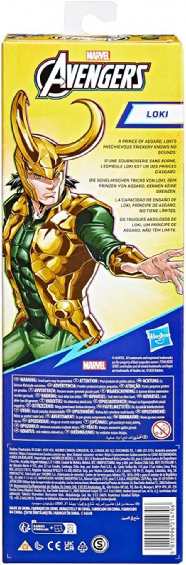 Marvel Avengers Titan Hero Series Blast Gear Loki Action Figure, 12" Toy, Inspired by The Marvel Universe, for Kids Ages 4 & Up