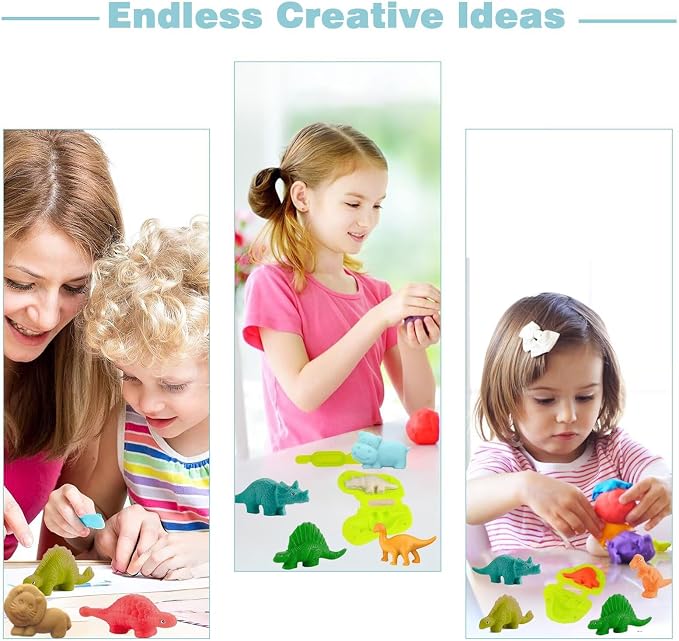 Unleash Creativity with 53 Pcs Play Dough Tools Sets Dough Accessories.Ideal as a Gift for Kids Aged 3-4-8 Years