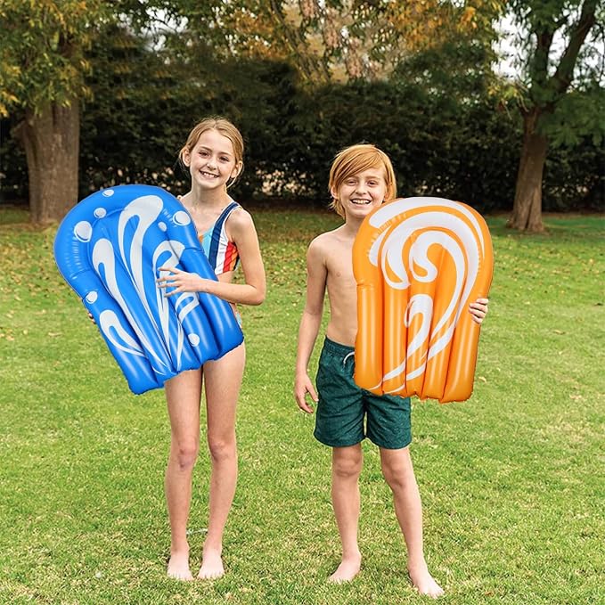 MorTime 22.5ft Slip Water Slide with Sprinklers, Slip and Slide with 2 Inflatable Bodyboards and Splash Pool Waterslide Backyard Lawn Outdoor Water Toy