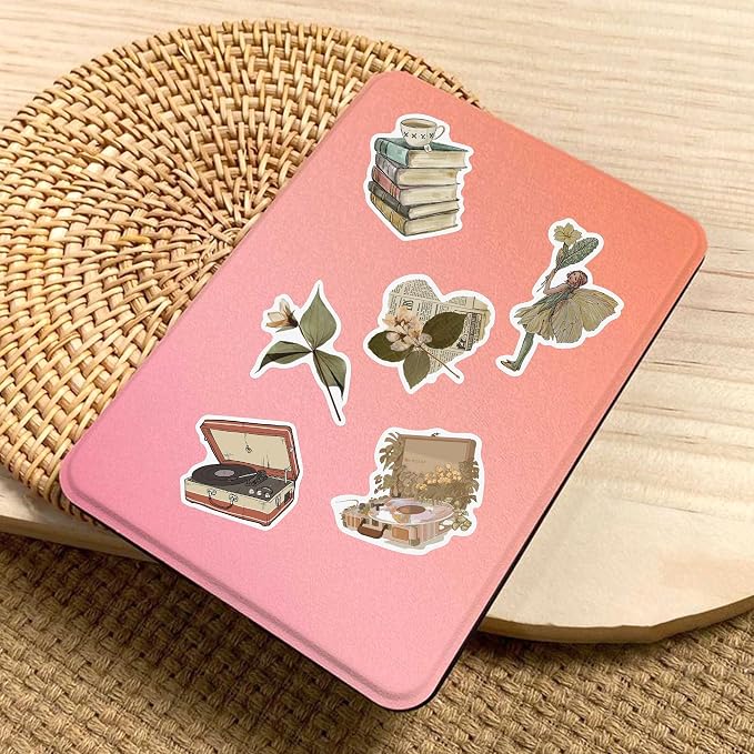 QTL Vintage Stickers for Women Adults, Retro Aesthetic Party Supplies, Waterproof Vinyl Stickers for Water Bottles and Laptop, 102PCS