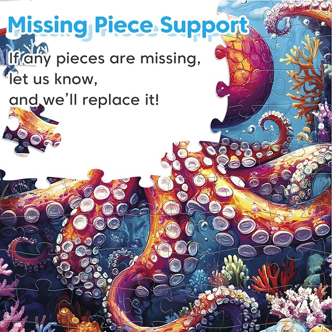 4 Pack 100 Piece Puzzles for Kids Ages 4-8, Large Piece Kids Puzzles Ages 4-6 6-8 8-10, Ocean Theme Jigsaw Puzzle Toys, Educational Family Puzzles Gifts for Boys and Girls