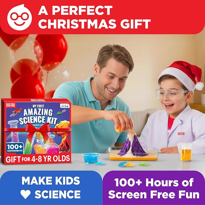 Doctor Jupiter My First Amazing Science Kit for Kids Ages 4-5-6-7-8 | STEM Toy with 100+ Experiments | Learning & Educational Projects