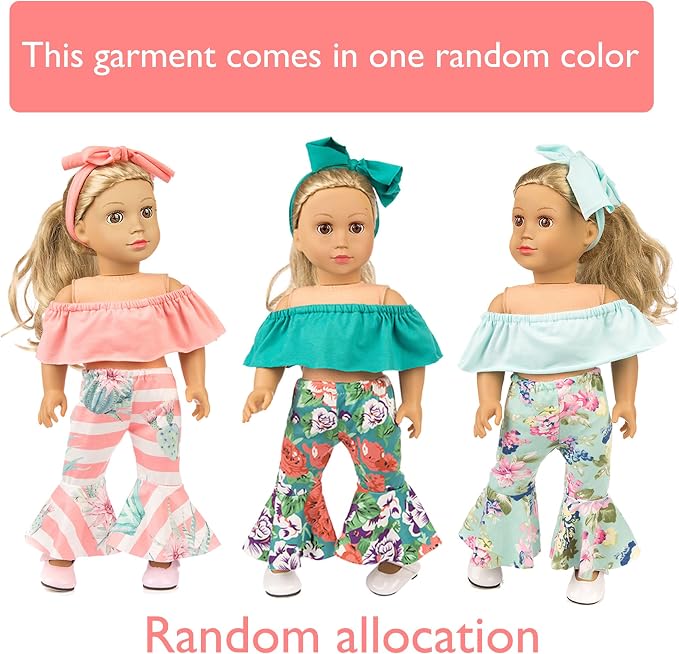 ebuddy 10 Sets 18 inch Doll Clothes and Accessories - Including Mermaid Costume, Stylish Casual Outfit, Swimwear Fit for 18 Inch Dolls (No Doll)