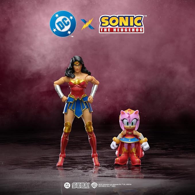 DC X Sonic the Hedgehog Amy as Wonder Woman & Wonder Woman 2.5/5-inch Figures Multipack
