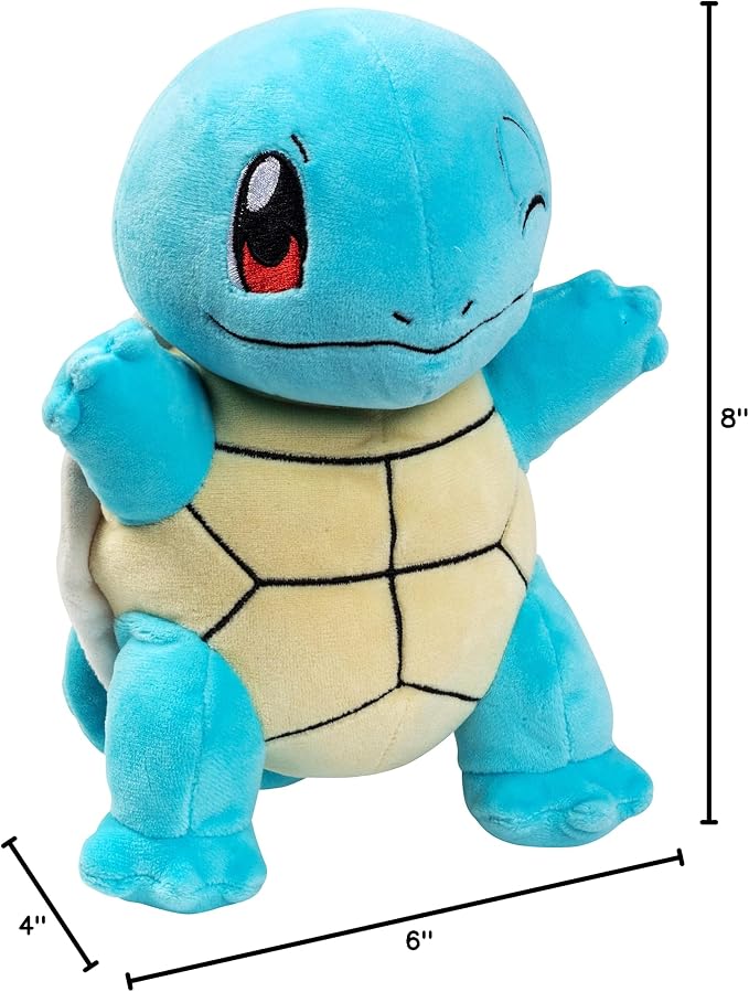 Pokemon Squirtle Plush - 8-Inch Pokemon Plush - Authentic Details - Toys for Kids