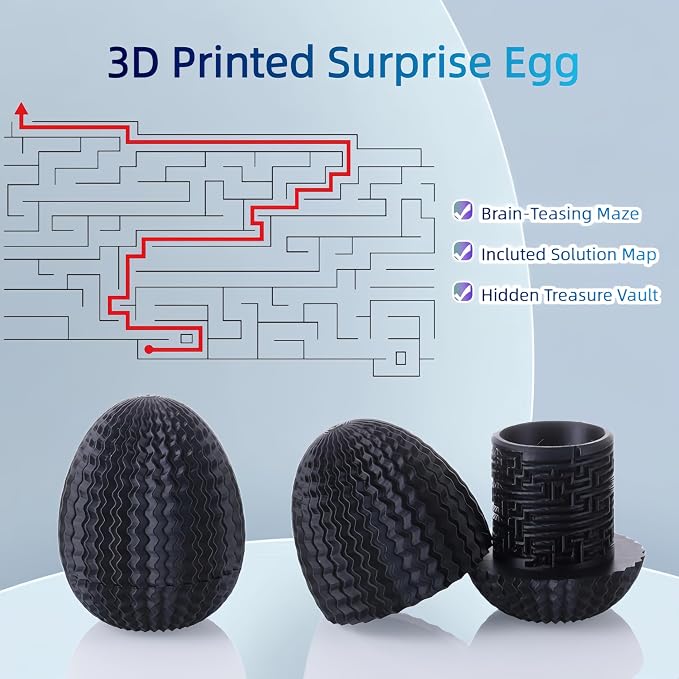 Maze Egg Money Puzzle Box for Kids & Adults, 4 Logic Challenge Brain Teaser Sensory Toy, Hidden Compartment Cash Gift Holder, Birthday Graduation Gifts for Teens, Road Trip Travel Game