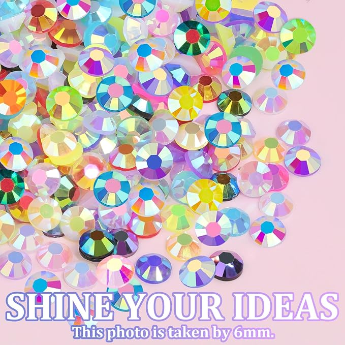 34000Pcs Resin Jelly Rhinestones for Bedazzling, Multicolor 3mm Flatback Gems for Diamond Art, Bedazzler Kit with 3Pcs 10ml B7000 Jewelry Glue for Bedazzle Thing Crafting Book Nail Art