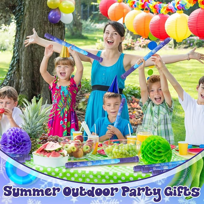 Halloscume 12 Pack Snowflake Water Blaster 15.75 in Snowflake Water Shooter Blasters Gun Party Favors for Kids Summer Outdoor Swimming Pool Backyard Beach Summer Games