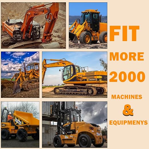 60 Construction Equipment Machinery Operator Key Set, Heavy Equipment Master Keys Set for CAT Catrepillar John Deere JCB Hyster Komatsu Kubota Takeuchi Volvo Yanmar Hitachi