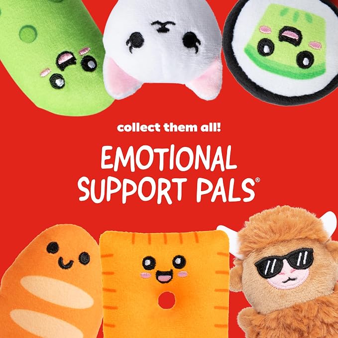 Emotional Support Pals Cheez-It™ by Relatable - Cute Stuffed Animals and Toys, Squishy Toys and Plushies, Great Gift Ideas for Loved Ones of All Ages - Includes 5 Plushies with Plush Carrying Basket