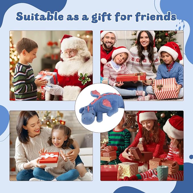 YOUBLEK 27.5 in 2Lb Weighted Stuffed Animals,Cute Plush Dragon,Weighted Stuff Dinosaur Toy for Kids Adult Gift or Decoration